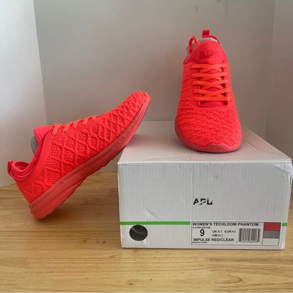 APL Women’s Techloom Phantom Impulse Red Sneaker Shoe - Picture 1 of 15